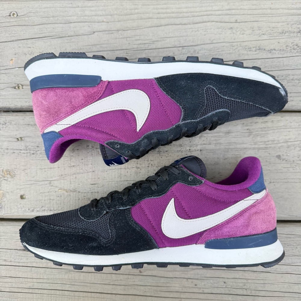 Nike Internationalist Suede Mesh Sneakers Purple Black Size 9.5 - Picture 12 of 15